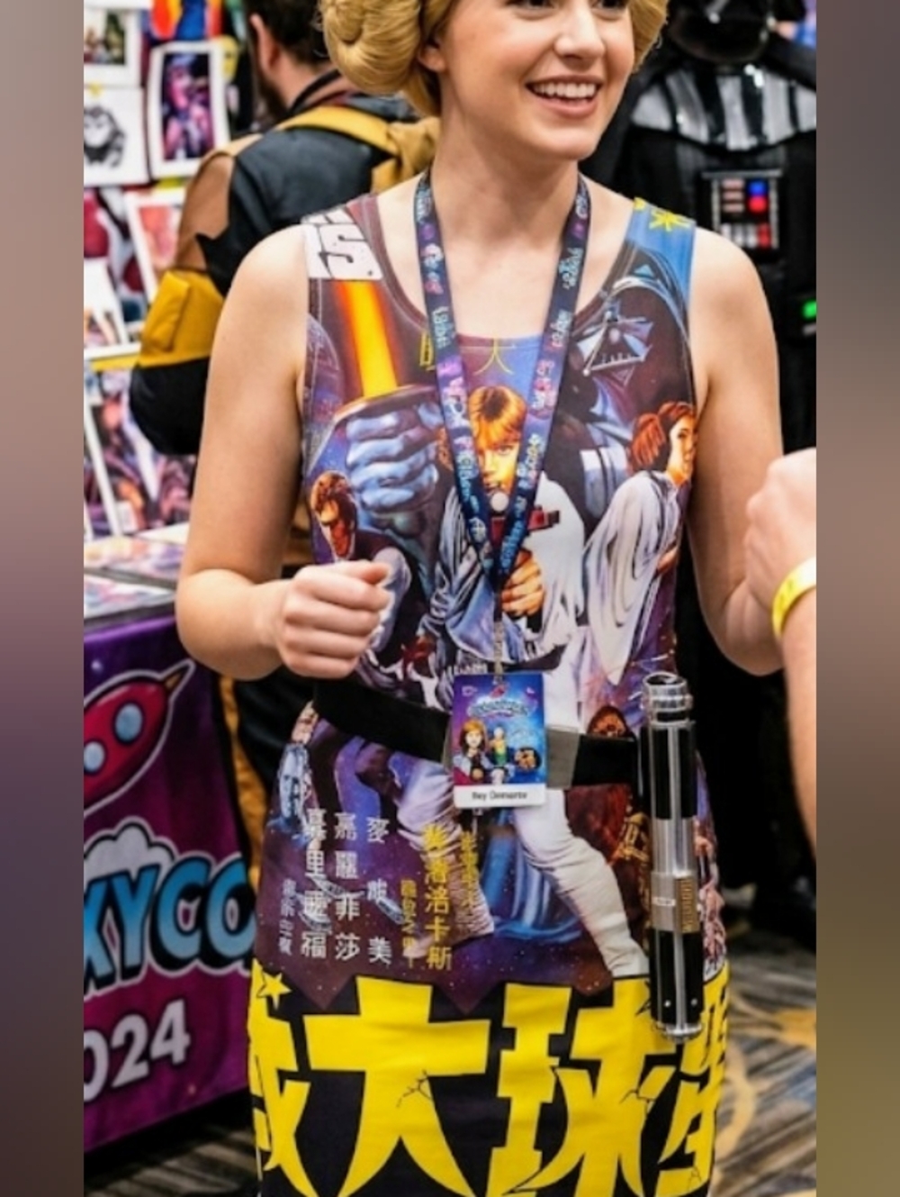 Sublimated 1970's Star Wars  Japanese Movie Poster Print Body Con Dress (Size S)